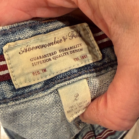Vintage Y2K Abercrombie & Fitch Denim Mini Skirt sz 2 - Picture 3 of 3